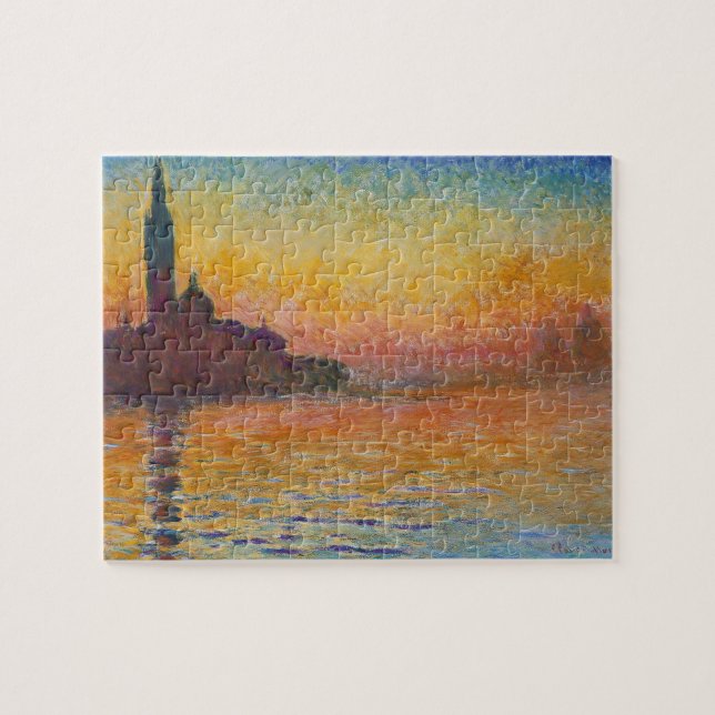 Claude Monet - San Giorgio Maggiore vid Dusk Pussel (Horisontell)