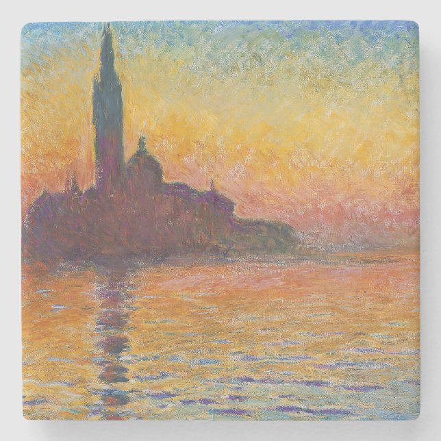 Claude Monet - San Giorgio Maggiore vid Dusk Stenunderlägg (Framsidan)