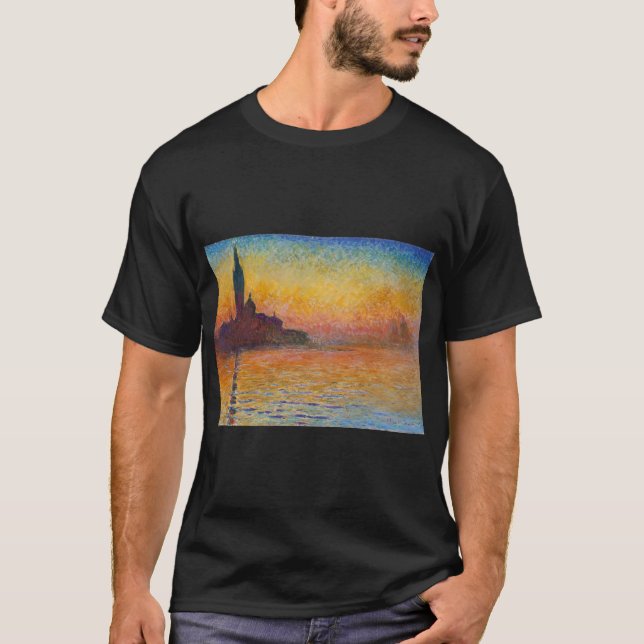 Claude Monet - San Giorgio Maggiore vid Dusk T Shirt (Framsida)