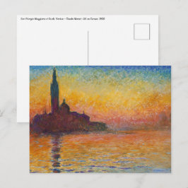 Claude Monet - San Giorgio Maggiore vid Dusk Vykort