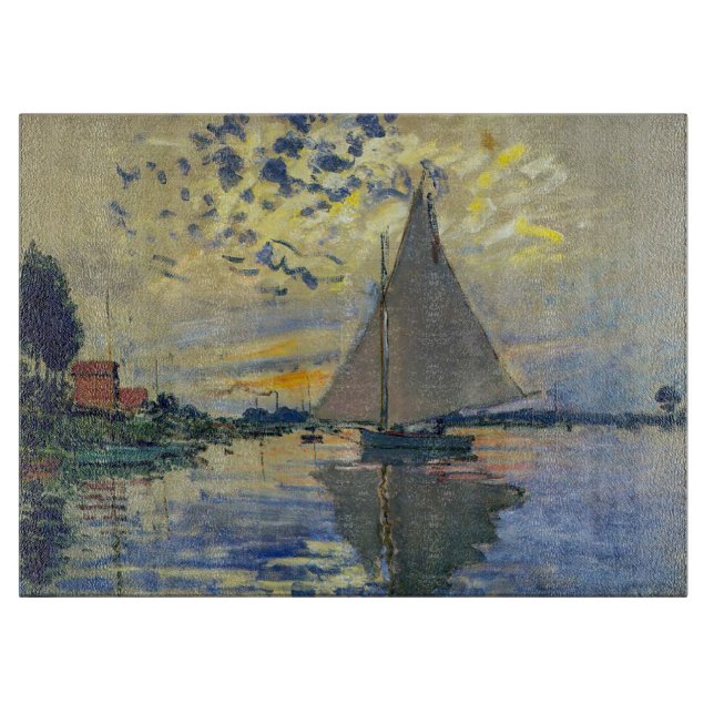 Claude Monet - Segelbåt på Le Petit-Gennevilliers (Framsidan)