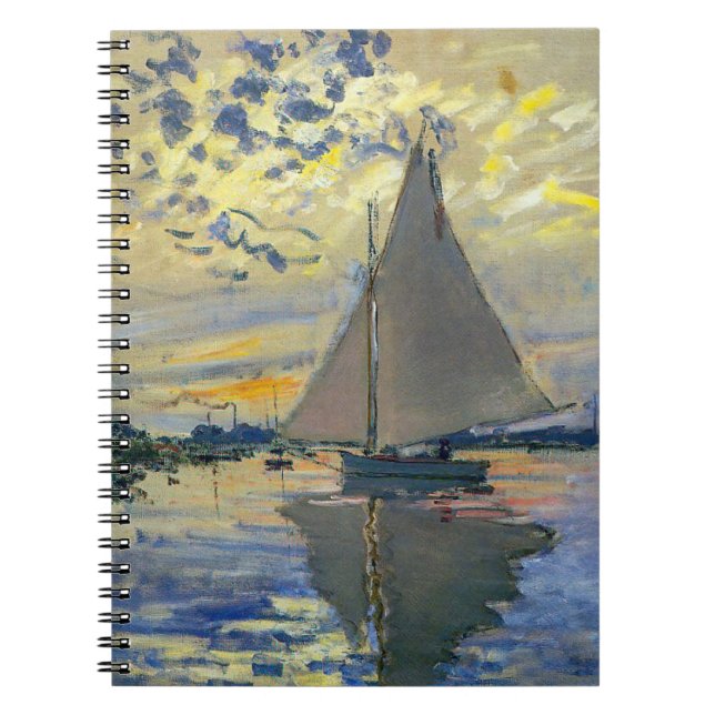 Claude Monet - Segelbåt på Le Petit-Gennevilliers Anteckningsbok (Framsidan)