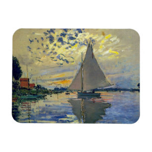 Claude Monet - Segelbåt på Le Petit-Gennevilliers Magnet