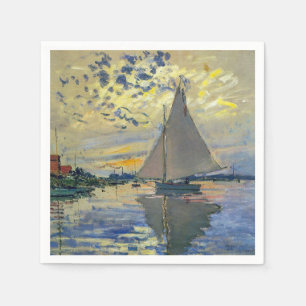 Claude Monet - Segelbåt på Le Petit-Gennevilliers Pappersservett