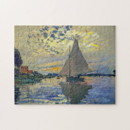 Claude Monet - Segelbåt på Le Petit-Gennevilliers Pussel