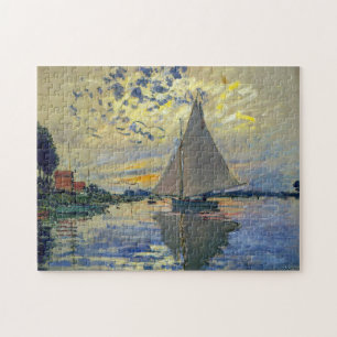 Claude Monet - Segelbåt på Le Petit-Gennevilliers Pussel