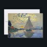 Claude Monet - Segelbåt på Le Petit-Gennevilliers Tack Kort<br><div class="desc">Segelbåt på Le Petit-Gennevilliers / Voilier au Petit-Gennevilliers - Claude Monet,  1874</div>