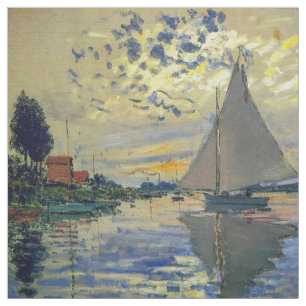 Claude Monet - Segelbåt på Le Petit-Gennevilliers Tyg
