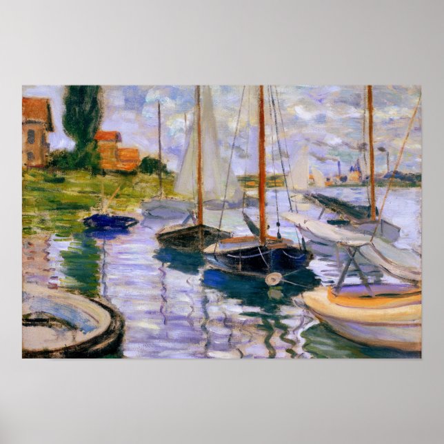 Claude Monet - Segelbåtar på havet Poster (Framsidan)
