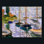 Claude Monet - Segelbåtar på havet Poster<br><div class="desc">Segelbåtar på Seine vid Petit - Gennevilliers av Claude Monet,  1874. Olja på canvas.</div>