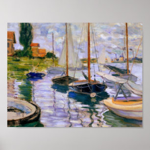 Claude Monet - Segelbåtar på havet Poster