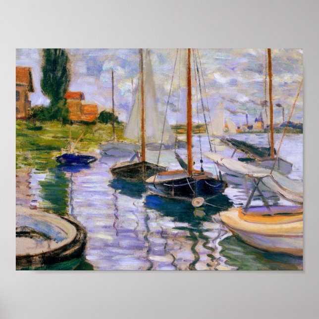 Claude Monet - Segelbåtar på havet Poster (Framsidan)