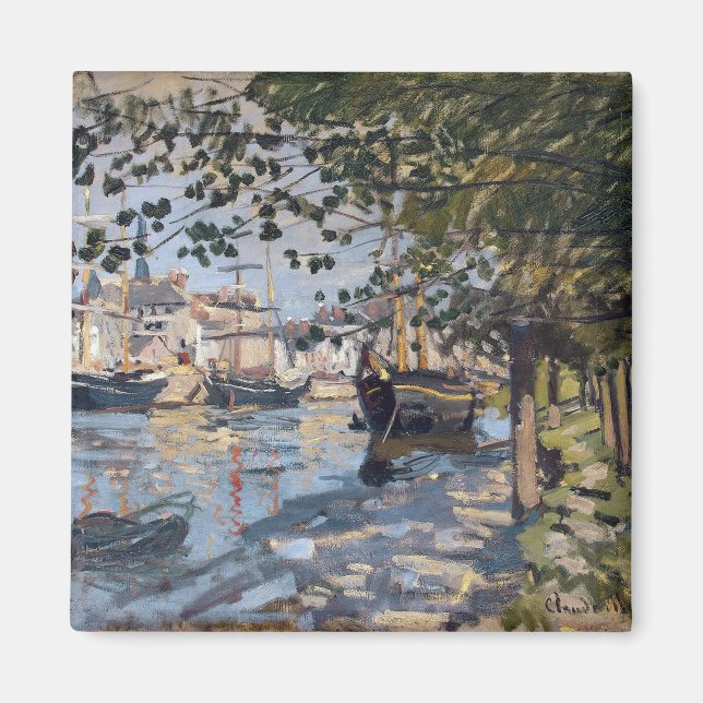 Claude Monet | Seine at Rouen, 1872 Magnet (Framsidan)