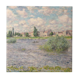 Claude Monet Seine på Lavacourt Kakelplatta