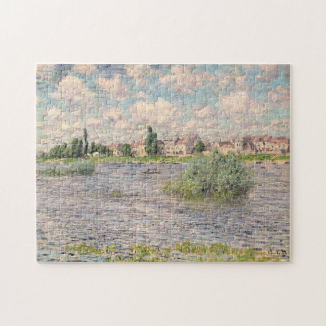 Claude Monet | Seine på Lavacourt Pussel (Horisontell)