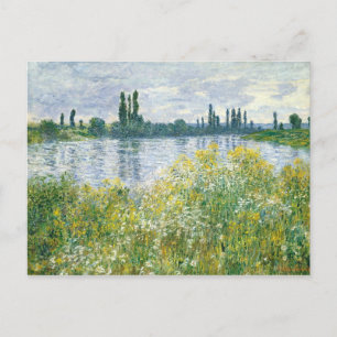 Claude Monet Seine-stranden, Vetheuil, 1880 Vykort