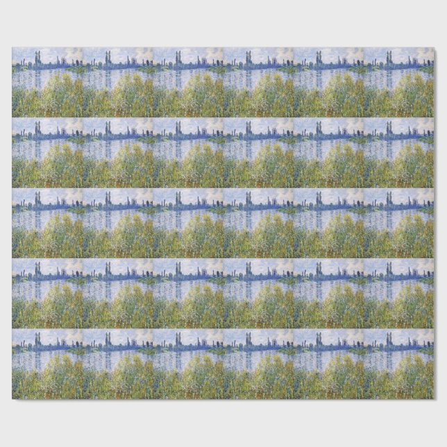 Claude Monet. Seine-stranden, Vétheuil Presentpapper (Platt)