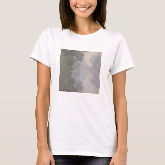 Claude Monet | Seinen på Giverny, morgonmister Tee Shirt (Framsida)