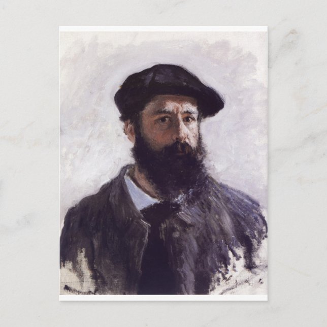 Claude Monet - Self-porträtt i Beret 1886 Vykort (Framsida)