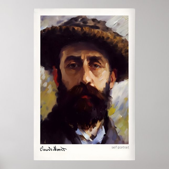 Claude Monet Självporträtt Väggkonst (Framsidan)