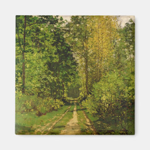 Claude Monet skogsbevuxen väg Magnet