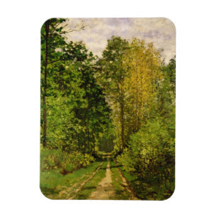 Claude Monet   skogsbevuxen väg Magnet