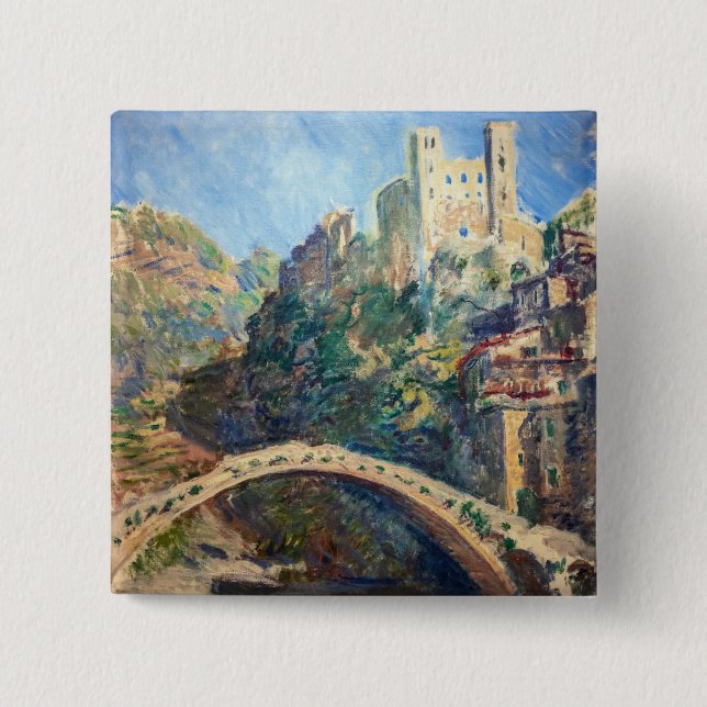 Claude Monet - Slottet Dolceacqua Knapp (Framsida)