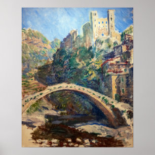 Claude Monet - Slottet Dolceacqua Poster