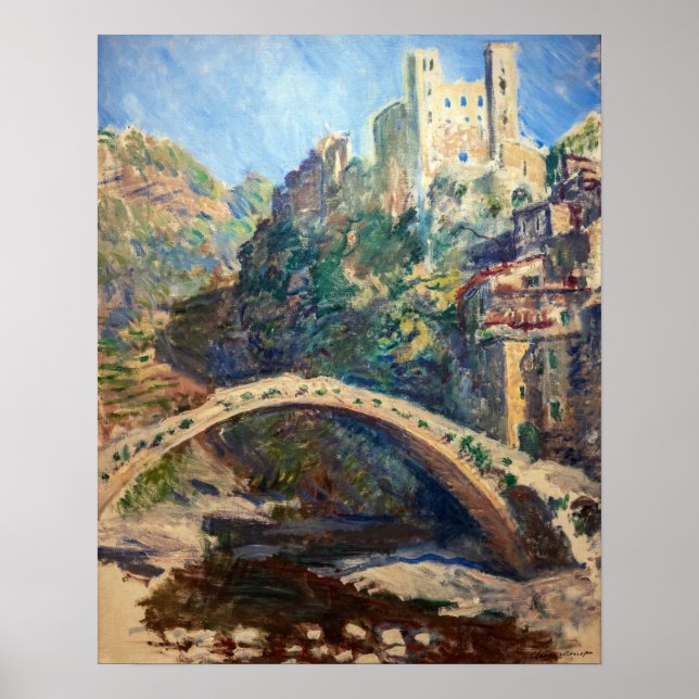 Claude Monet - Slottet Dolceacqua Poster (Framsidan)
