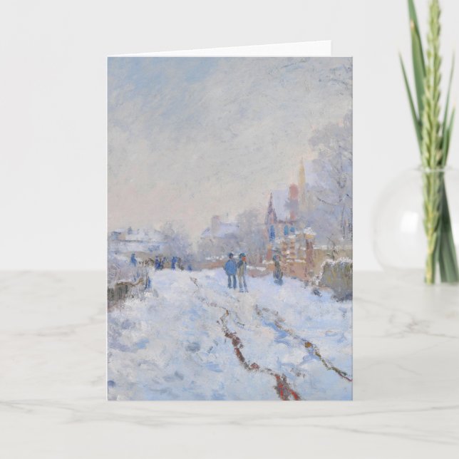Claude Monet //snö på Argenteuil Helgkort (Framsida)