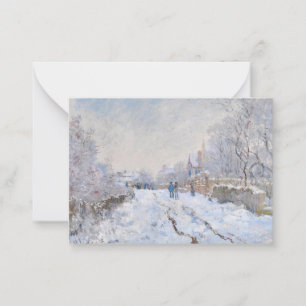 Claude Monet - Snö Scene i Argentina Anteckningskort