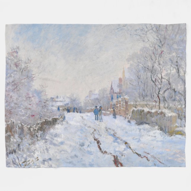 Claude Monet - Snö Scene i Argentina Fleecefilt (Framsidan (Horisontell))