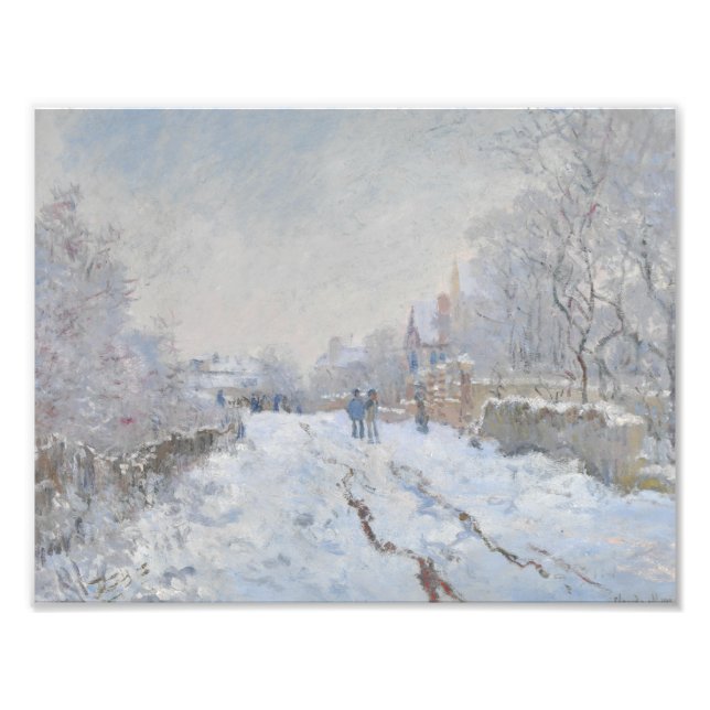 Claude Monet - Snö Scene i Argentina Fototryck (Framsidan)
