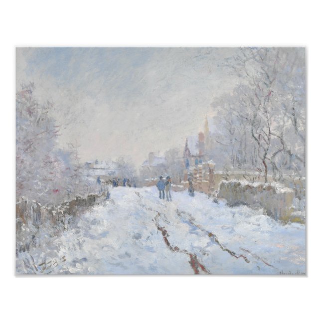 Claude Monet - Snö Scene i Argentina Fototryck (Framsidan)