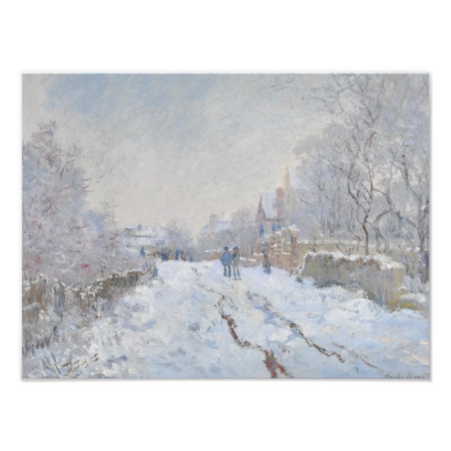 Claude Monet - Snö Scene i Argentina Fototryck (Framsidan)
