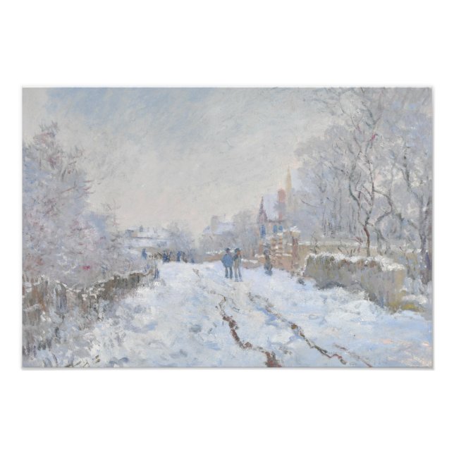 Claude Monet - Snö Scene i Argentina Fototryck (Framsidan)
