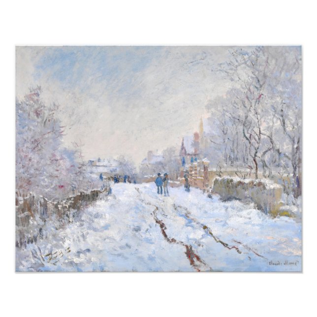 Claude Monet - Snö Scene i Argentina Fototryck (Framsidan)