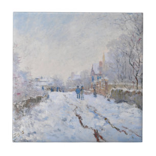Claude Monet - Snö Scene i Argentina Kakelplatta