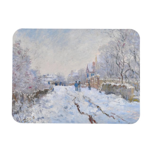 Claude Monet - Snö Scene i Argentina Magnet (Horisontell)