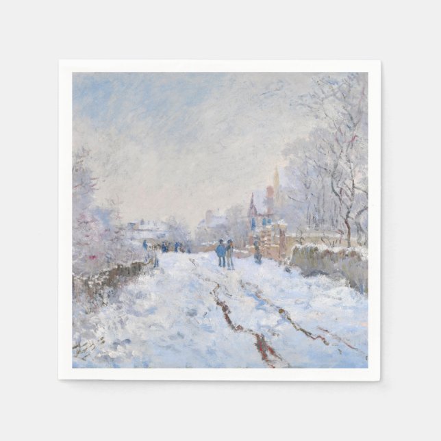 Claude Monet - Snö Scene i Argentina Pappersservett (Framsidan)