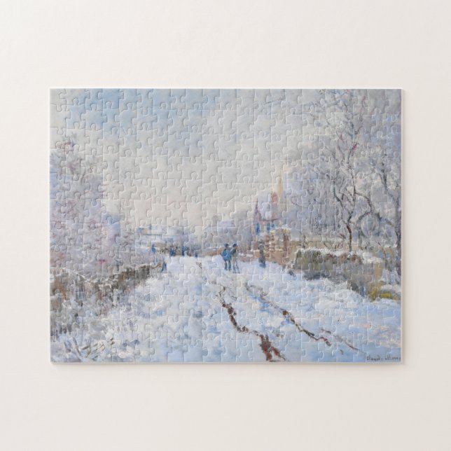 Claude Monet - Snö Scene i Argentina Pussel (Horisontell)