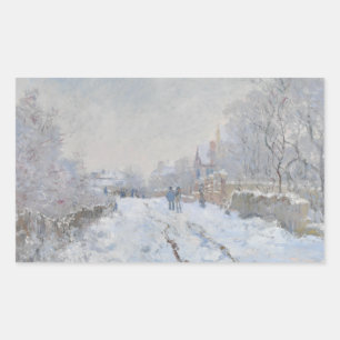 Claude Monet - Snö Scene i Argentina Rektangulärt Klistermärke