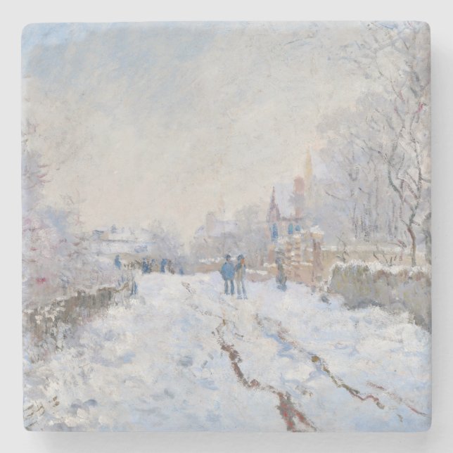 Claude Monet - Snö Scene i Argentina Stenunderlägg (Framsidan)