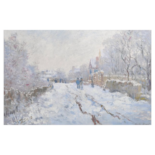 Claude Monet - Snö Scene i Argentina Tyg (Yard)