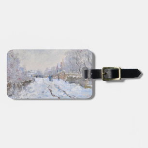 Claude Monet - Snö Scene vid Argenteuil Hanging Bagagebricka
