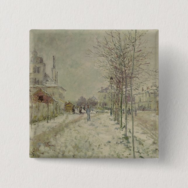 Claude Monet | snö verkställer Knapp (Framsida)