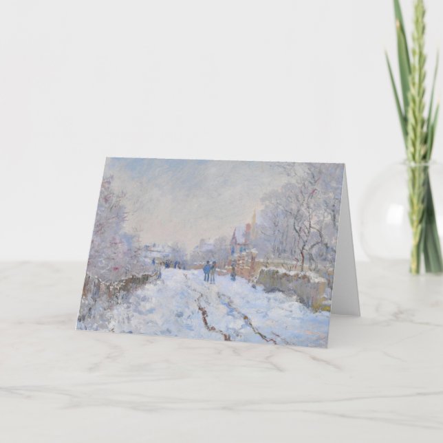 Claude Monet / Snö vid Argenteuil Kort (Framsida)