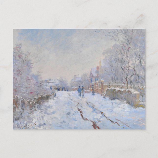 Claude Monet // Snö vid Argenteuil Vykort (Framsida)