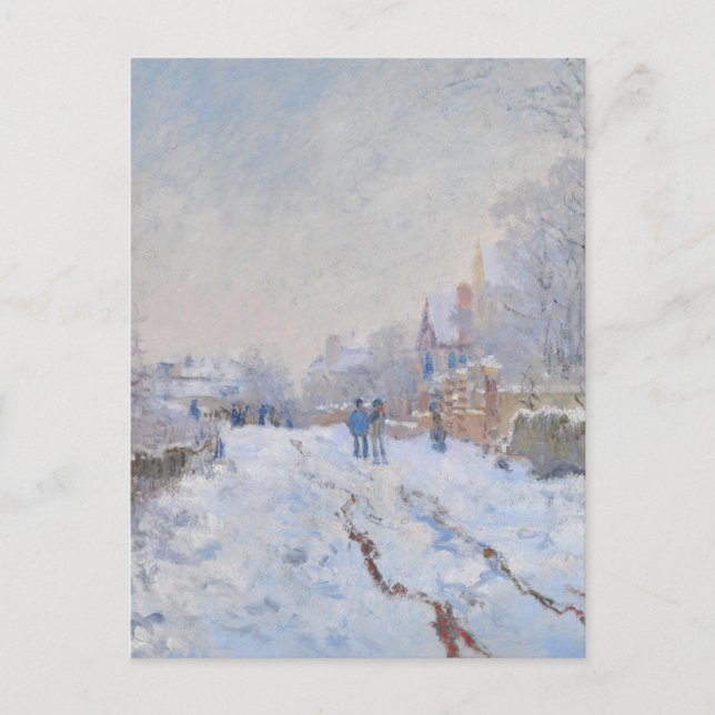 Claude Monet / Snö vid Argenteuil Vykort (Framsida)