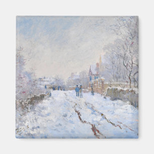 Claude Monet - Snöscen vid Argenteuil Magnet